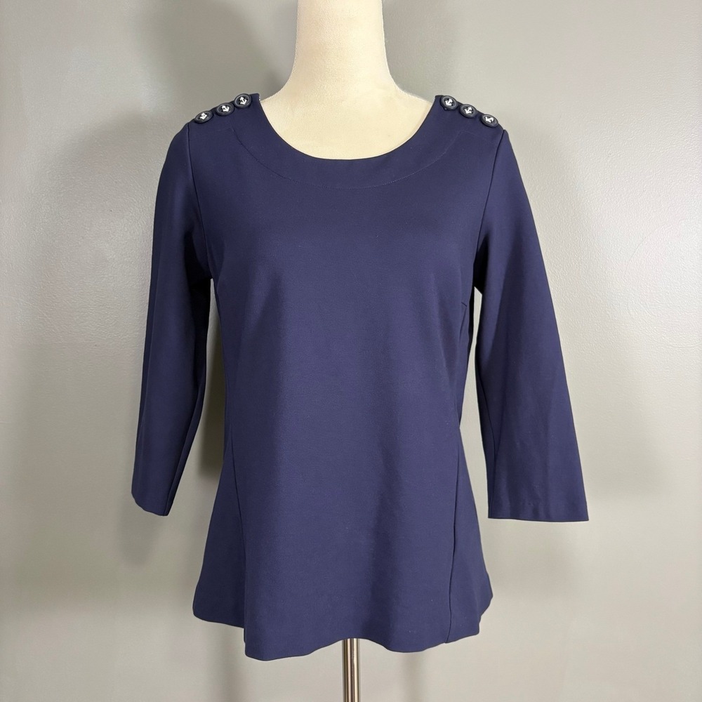Boden Evie Ponte Top US 8 Nautical‎ Coastal Sailor Preppy Whimsical Tailored